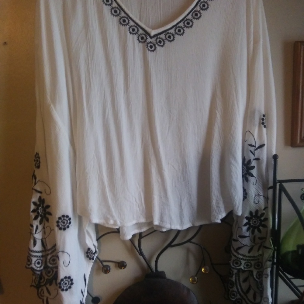 Christina V Peasant Shirt